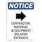 Signmission OSHA Sign, 14" H, Rigid Plastic, Contractor Material Sign With Symbol, Portrait, 1014-V-10823 OS-NS-P-1014-V-10823 - alternate 1